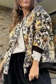 Laundry B Suko Suedette Bomber Jacket Honeycomb /10 =
